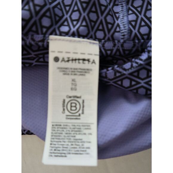 Athleta Women's Sz XL Purple Geometric Ultimate Ease Scoop Neck Tank Dress - Picture 4 of 9